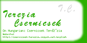 terezia csernicsek business card